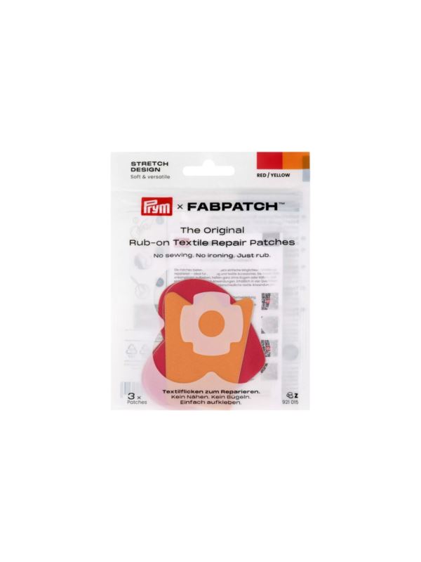 Łaty samoprzylepne PRYM x FabPatch - Stretch Design - heart - 921015 - 3szt./opak.