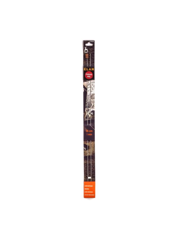 Druty proste stalowe PONY - 35 cm - para/opak.