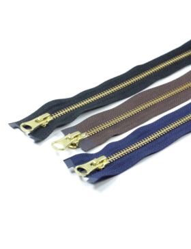 Zamek YKK metalowy rozdzielczy dwusuwakowy mosiądz 5 RGMMR-56 DALHD - 70 cm