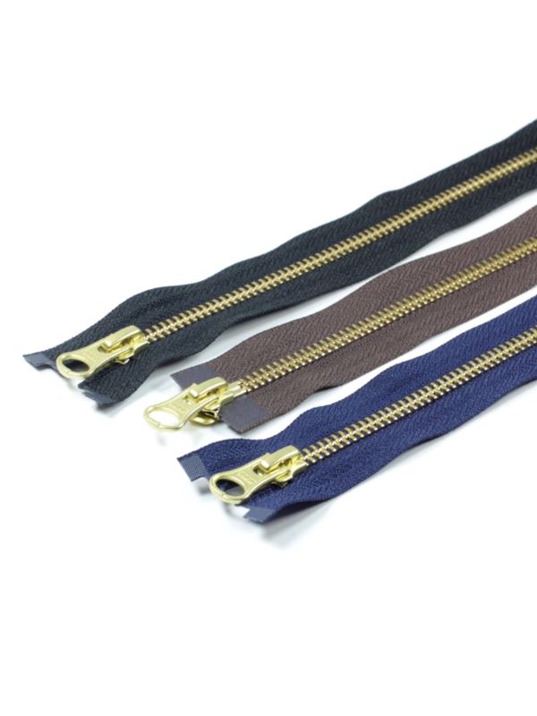 Zamek YKK metalowy rozdzielczy dwusuwakowy mosiądz 5 RGMMR-56 DALHD - 65 cm