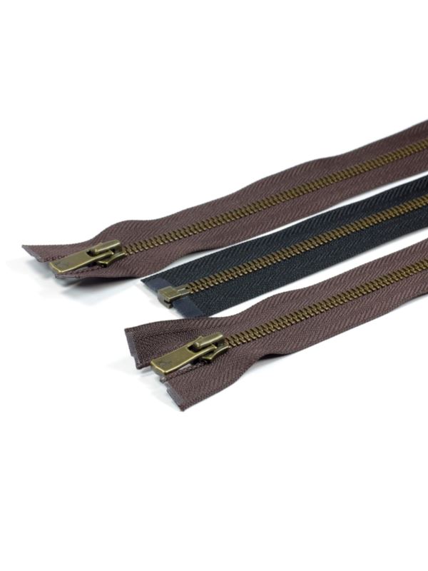 Zamek YKK metalowy rozdzielczy podwójnie szlifowany stary mosiądz 5 SGWIOR-56 DA - 80 cm
