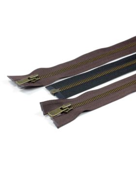 Zamek YKK metalowy rozdzielczy podwójnie szlifowany stary mosiądz 5 SGWIOR-56 DA - 80 cm