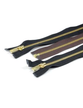 Zamek YKK metalowy rozdzielczy podwójnie szlifowany mosiądz 5 SGWOOR-56 DA - 70 cm
