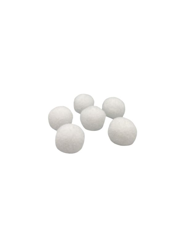 Pompon ozdobny - 40 mm - kol.002 (biały) - P-4 - 24szt./opak.