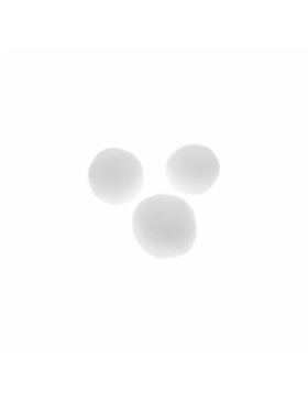 Pompon ozdobny - 60 mm - kol.002 (biały) - P-6 - 8szt./opak.