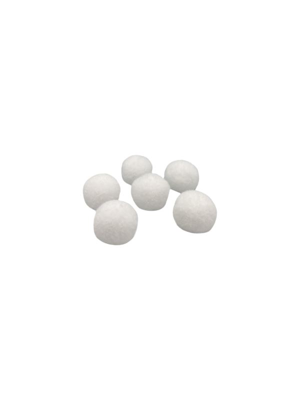 Pompon ozdobny - 30 mm - kol.002 (biały) - P-3 - 48szt./opak.
