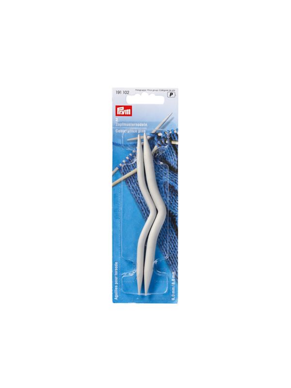 Druty do warkoczy aluminiowe PRYM - zakrzywione - 191102 - 2szt./opak.