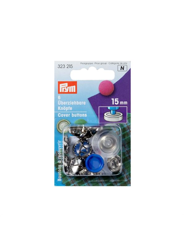 Guziki/foremki do obciągania PRYM - 15 mm - 323215 - 6szt./opak.