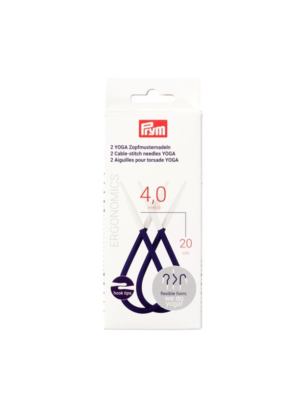Druty zakrzywione ergonomiczne PRYM - Yoga - 4,00 mm x 20 cm - 191112 - 2szt./opak.