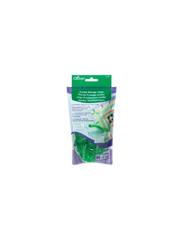 Klipsy do tkanin CLOVER - Jumbo - 3157 - 24szt./opak.