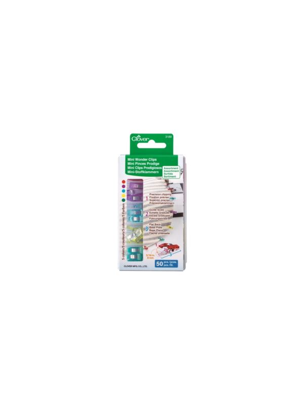 Klipsy do tkanin CLOVER - Mini - 3189 - 50szt./opak.