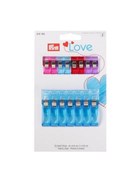 Klipsy do tkanin PRYM - Love - 2,60-5,50 cm - 610182 - 15szt./opak.