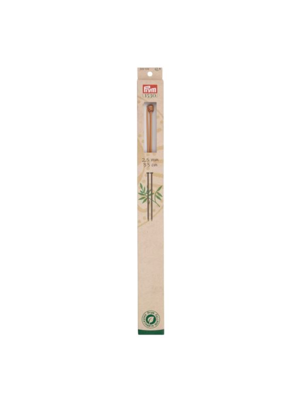 Druty proste bambusowe PRYM - 33 cm - para/opak.