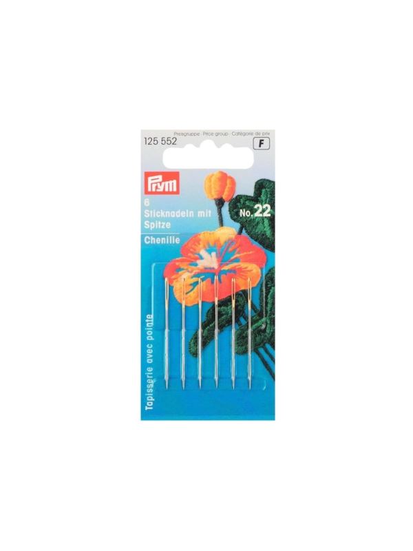 Igły ręczne do haftu z czubkiem PRYM - rozm.22 - 125552 - 6szt./opak.