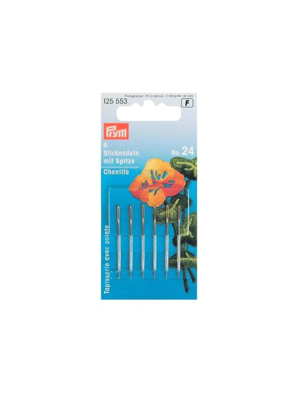 Igły ręczne do haftu z czubkiem PRYM - rozm.24 - 125553 - 6szt./opak.