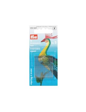 Igły ręczne do haftu z czubkiem ostre PRYM - rozm.5 (crewels) - 125537 - 6szt./opak.