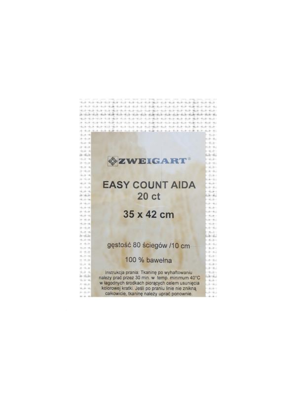 Kanwa bawełniana ZWEIGART - Aida 20ct Easy Count - 35x42 cm