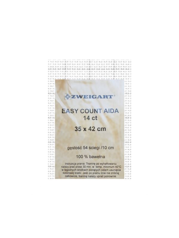 Kanwa bawełniana ZWEIGART - Aida 14ct Easy Count - 35x42 cm