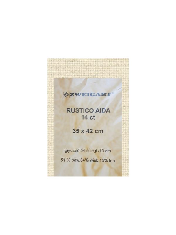Kanwa bawełniana ZWEIGART - Aida 14ct Rustico - 35x42 cm