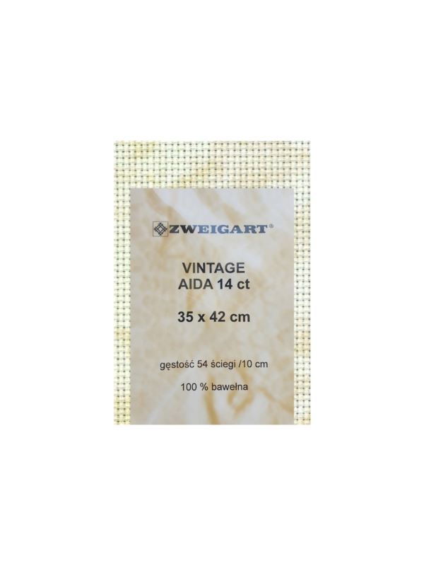 Kanwa bawełniana ZWEIGART - Aida 14ct Vintage - 35x42 cm