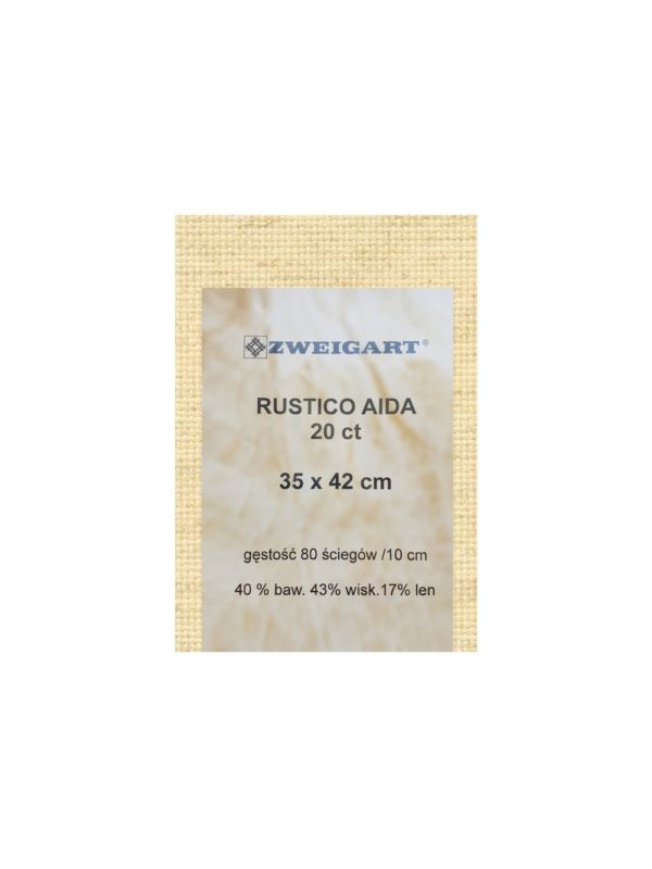 Kanwa bawełniana ZWEIGART - Aida 20ct Rustico - 35x42 cm