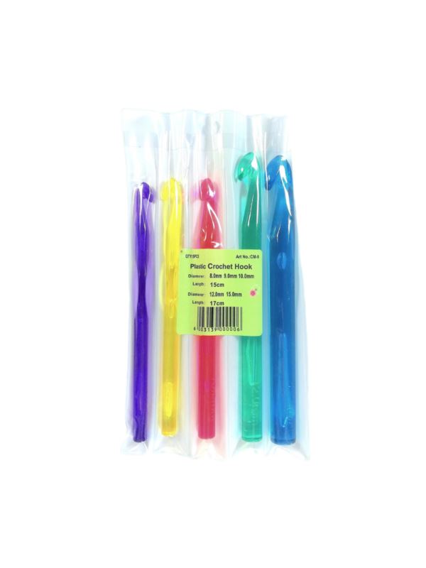 Zestaw szydełek plastikowych SKC - 8,9,10,12,15 mm - CM-9 - 5szt./opak.