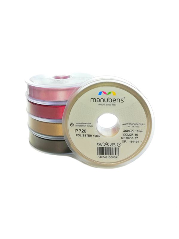 Wstążka satynowa dwustronna MANUBENS - 16 mm - 25mb/szt.