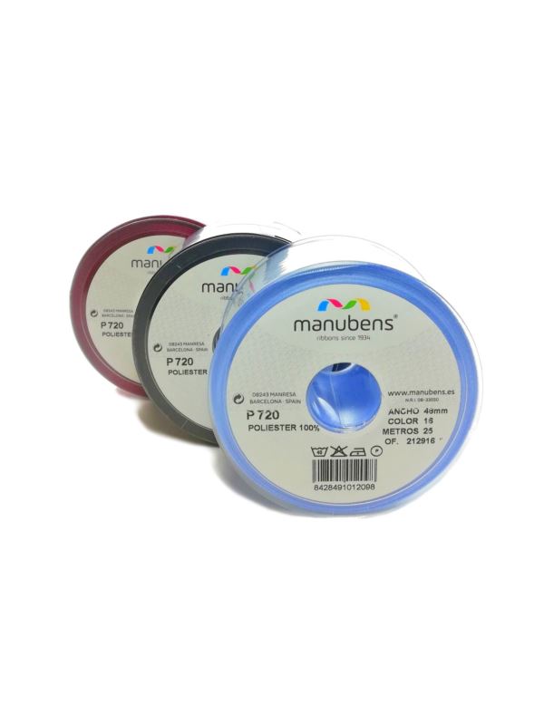 Wstążka satynowa dwustronna MANUBENS - 48 mm - 25mb/szt.