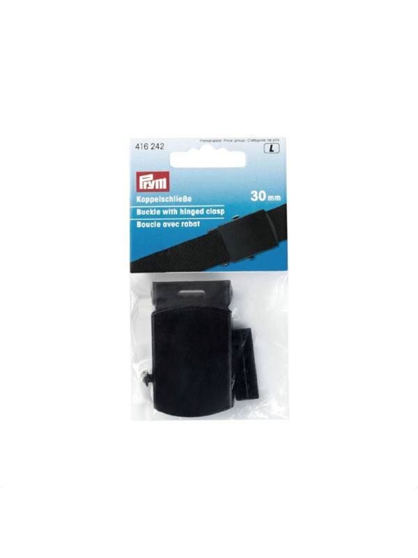 Klamra metalowa do paska z regulatorem PRYM - 30 mm - czarna - 416242