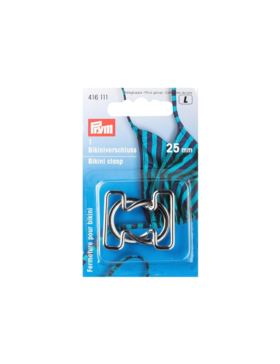 Zapięcie do bikini metalowe PRYM - 25 mm - srebrne - 416111