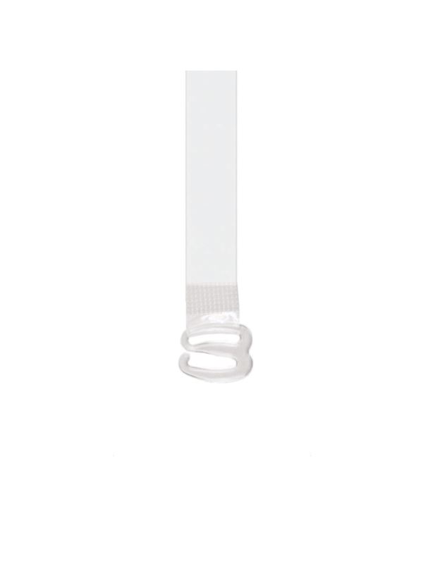 Ramiączka silikonowe z plastikowymi zaczepami JULIMEX - 14 mm - transparentne - RT-08 - 5par/opak.