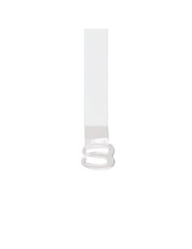 Ramiączka silikonowe z plastikowymi zaczepami JULIMEX - 14 mm - transparentne - RT-08 - 5par/opak.