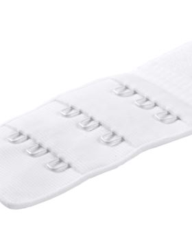 Przedłużacz obwodu do biustonosza PRYM - 3x3 haftki - 40 mm - biały - 992145