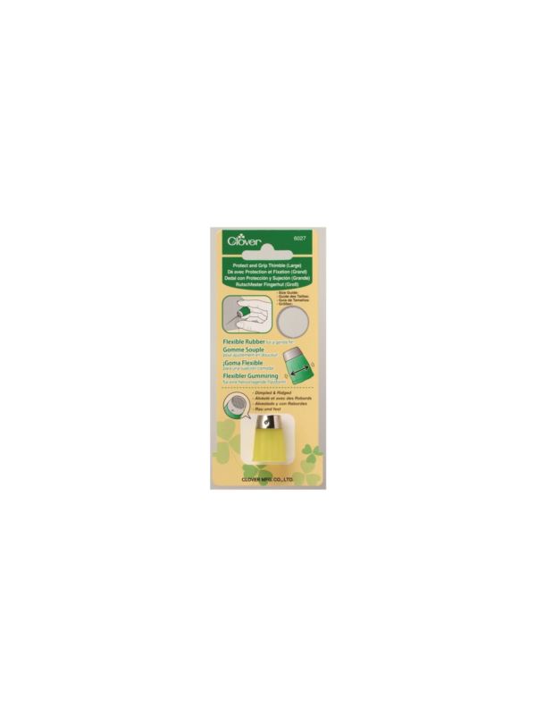 Naparstek krawiecki gumowy z osłoną metalową CLOVER - L - 6027