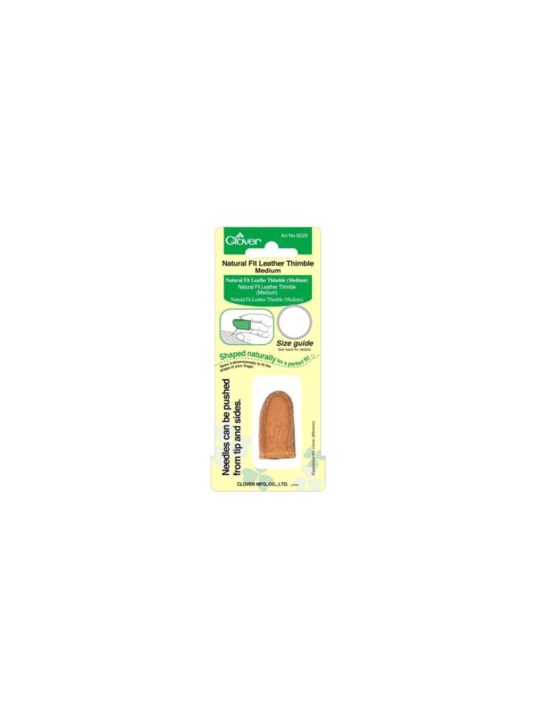 Naparstek krawiecki skórzany profilowany CLOVER - M - 6029