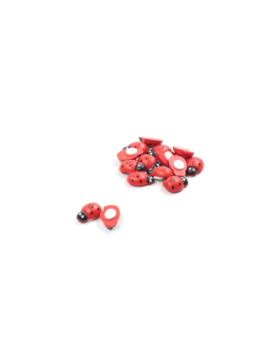Ozdoby drewniane przyklejane - biedronka - 9x13 mm - 60szt./opak.