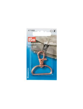 Karabińczyk metalowy PRYM - 30x40 mm - różowe złoto - 417908