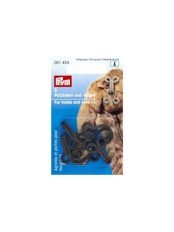 Haftki do futer nierdzewne PRYM - brązowe - 261454 - 3szt./opak.