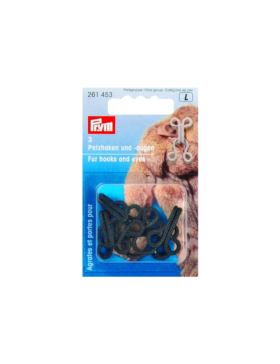 Haftki do futer nierdzewne PRYM - czarne - 261453 - 3szt./opak.
