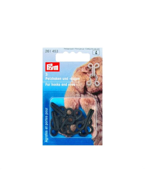 Haftki do futer nierdzewne PRYM - czarne - 261453 - 3szt./opak.