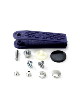 Zestaw zaciskacz + napy metalowe PRYM - Anorak - 15,00 mm - niklowane - 390301 - 10szt./opak.