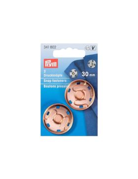 Zatrzaski metalowe PRYM - 30 mm - różowe złoto - 341802 - 2szt./opak.