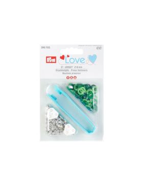 Zestaw zaciskacz + springi jersey PRYM - Love - 8 mm - 390703 - 21szt./opak.