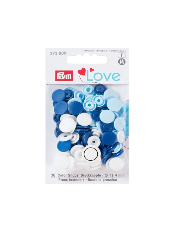 Napy plastikowe mix PRYM - Love - 12,4 mm - 393009 - 30szt./opak.