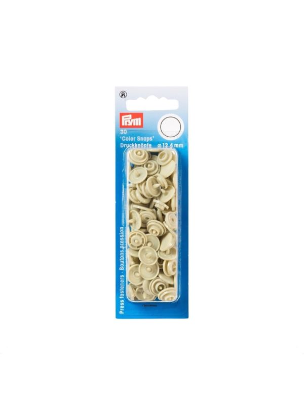Napy plastikowe PRYM - 12,4 mm - beżowe - 393123 - 30szt./opak.