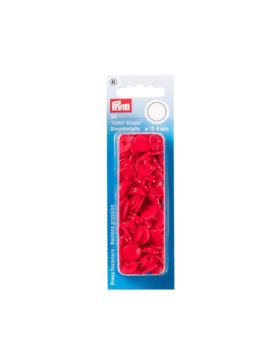 Napy plastikowe PRYM - 12,4 mm - czerwone - 393138 - 30szt./opak.