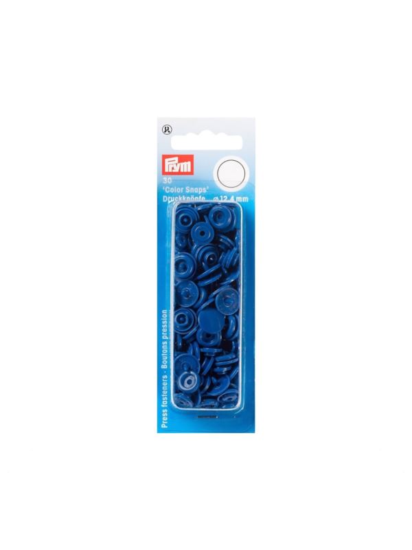 Napy plastikowe PRYM - 12,4 mm - niebieskie ciemne - 393158 - 30szt./opak.