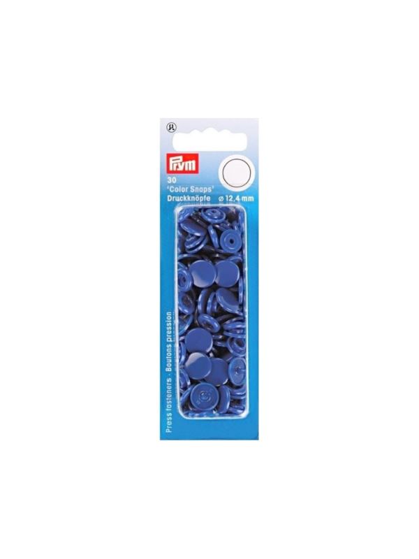 Napy plastikowe PRYM - 12,4 mm - royal blue - 393116 - 30szt./opak.