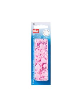 Napy plastikowe PRYM - 12,4 mm - różowe jasne - 393118 - 30szt./opak.