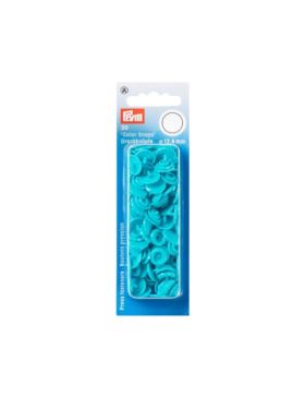 Napy plastikowe PRYM - 12,4 mm - turkusowe - 393146 - 30szt./opak.